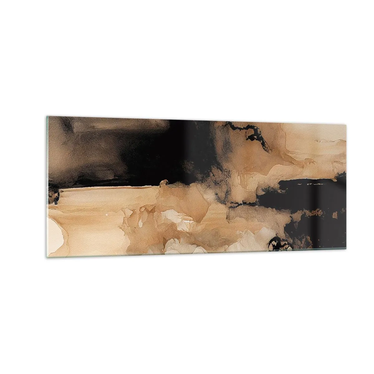 Billede på glas - En spændende abstraktion - 100x40 cm