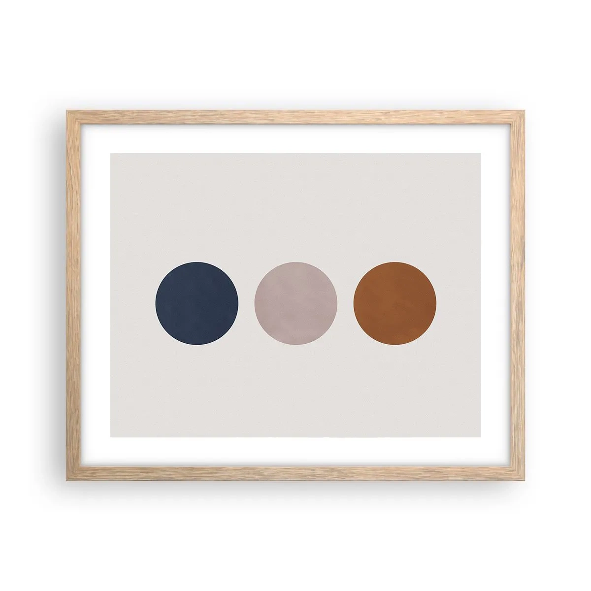 Plakat i ramme af lyst egetræ - Et symbol på perfektion - 50x40 cm