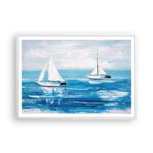 Plakat i hvid ramme - Med en ven ved din side - 100x70 cm