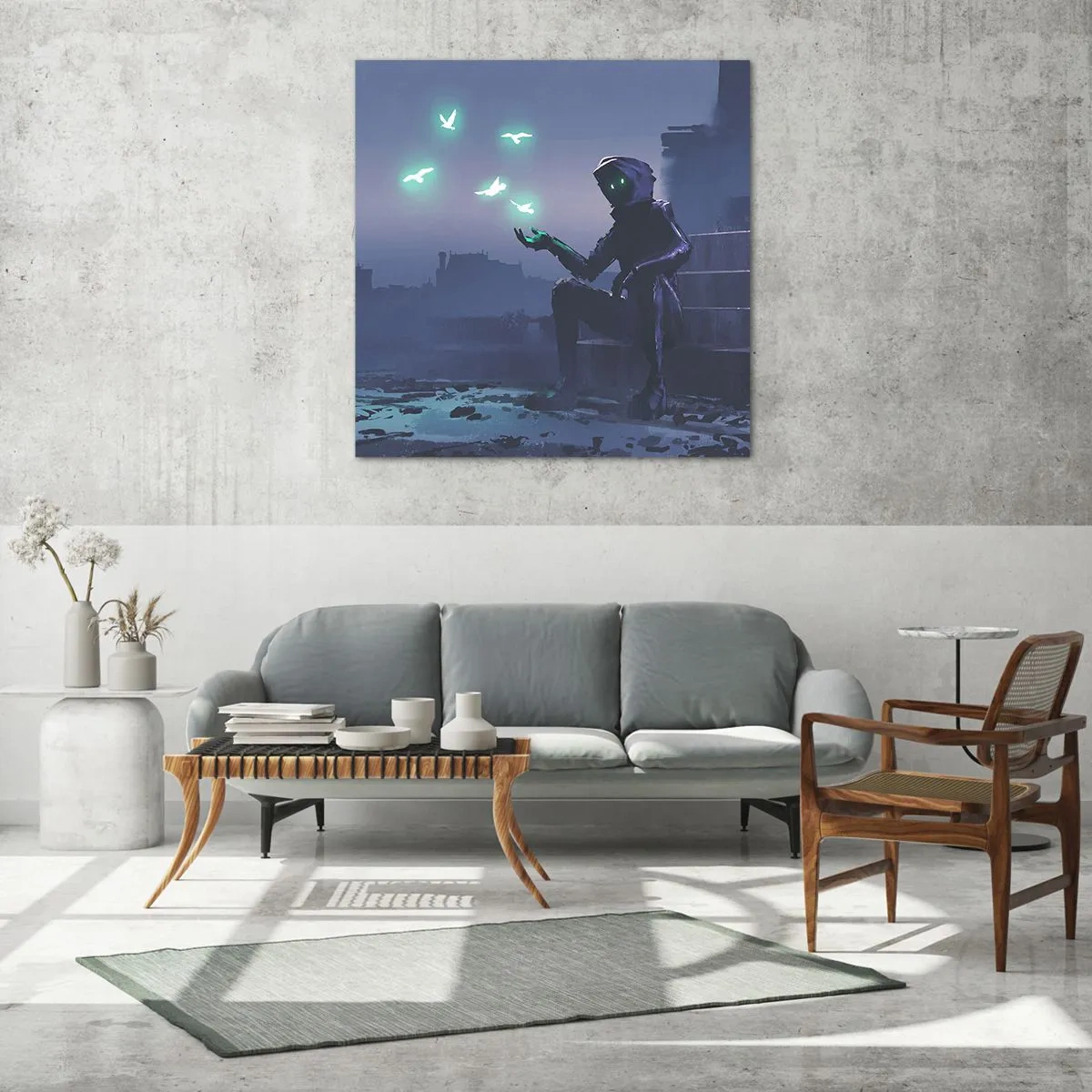 Billede på glas - Livet vil vende tilbage - 40x40 cm