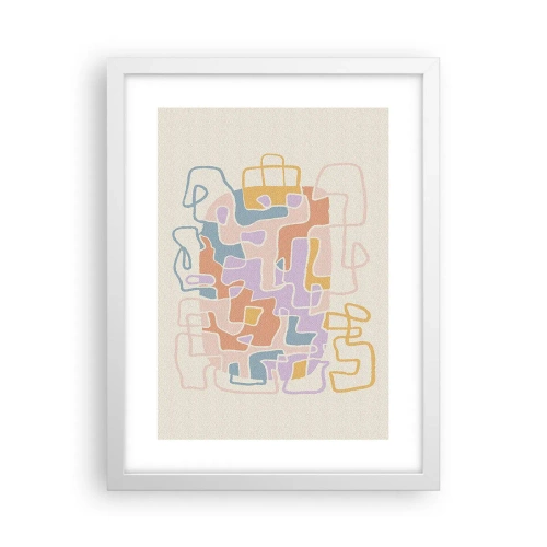 Plakat i hvid ramme - Labyrint - et glædeligt eventyr - 30x40 cm