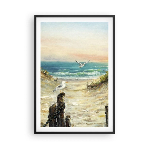 Plakat i sort ramme - Vindstille tilbagetog - 61x91 cm