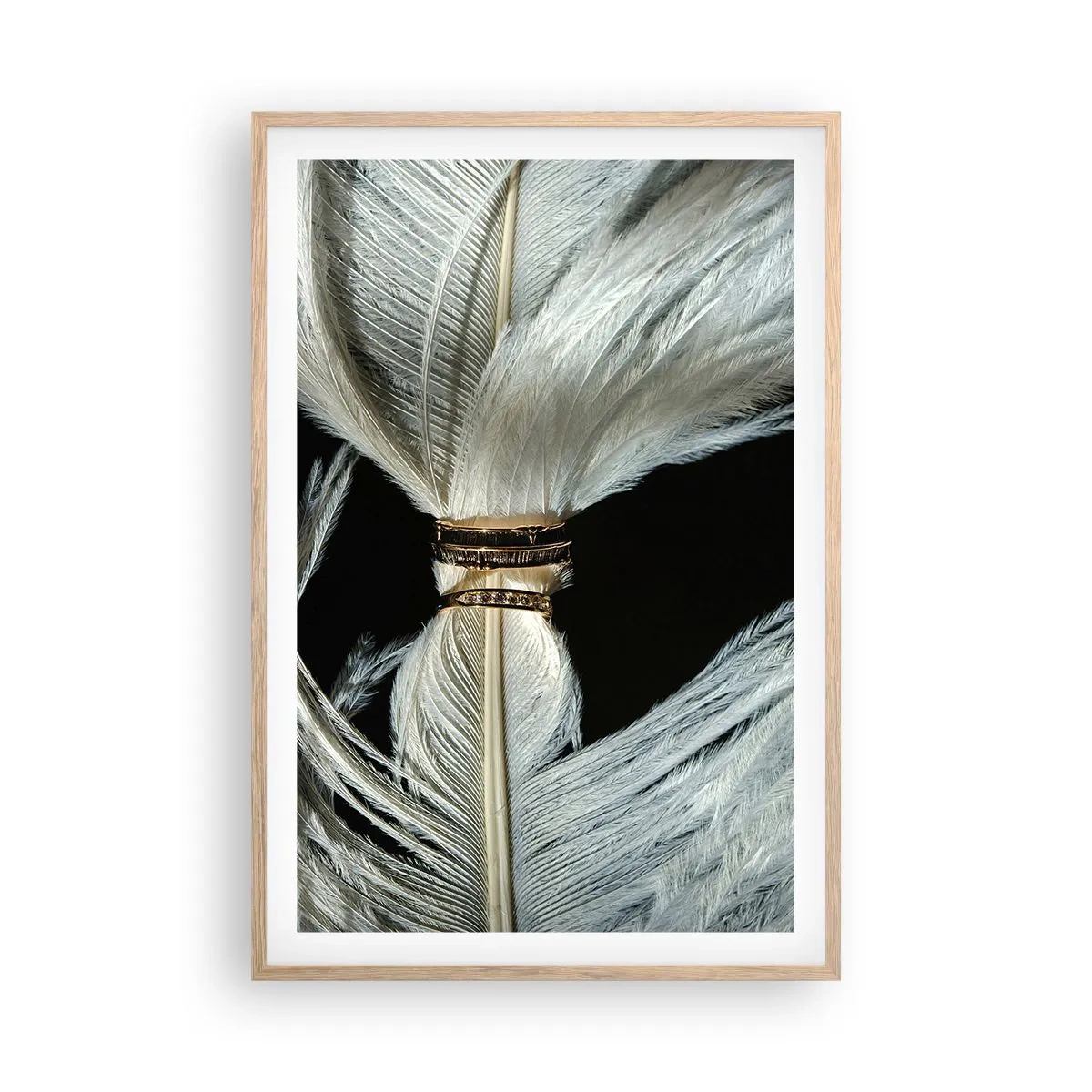 Plakat i ramme af lyst egetræ - ...og jeg vil ikke forlade dig... - 61x91 cm