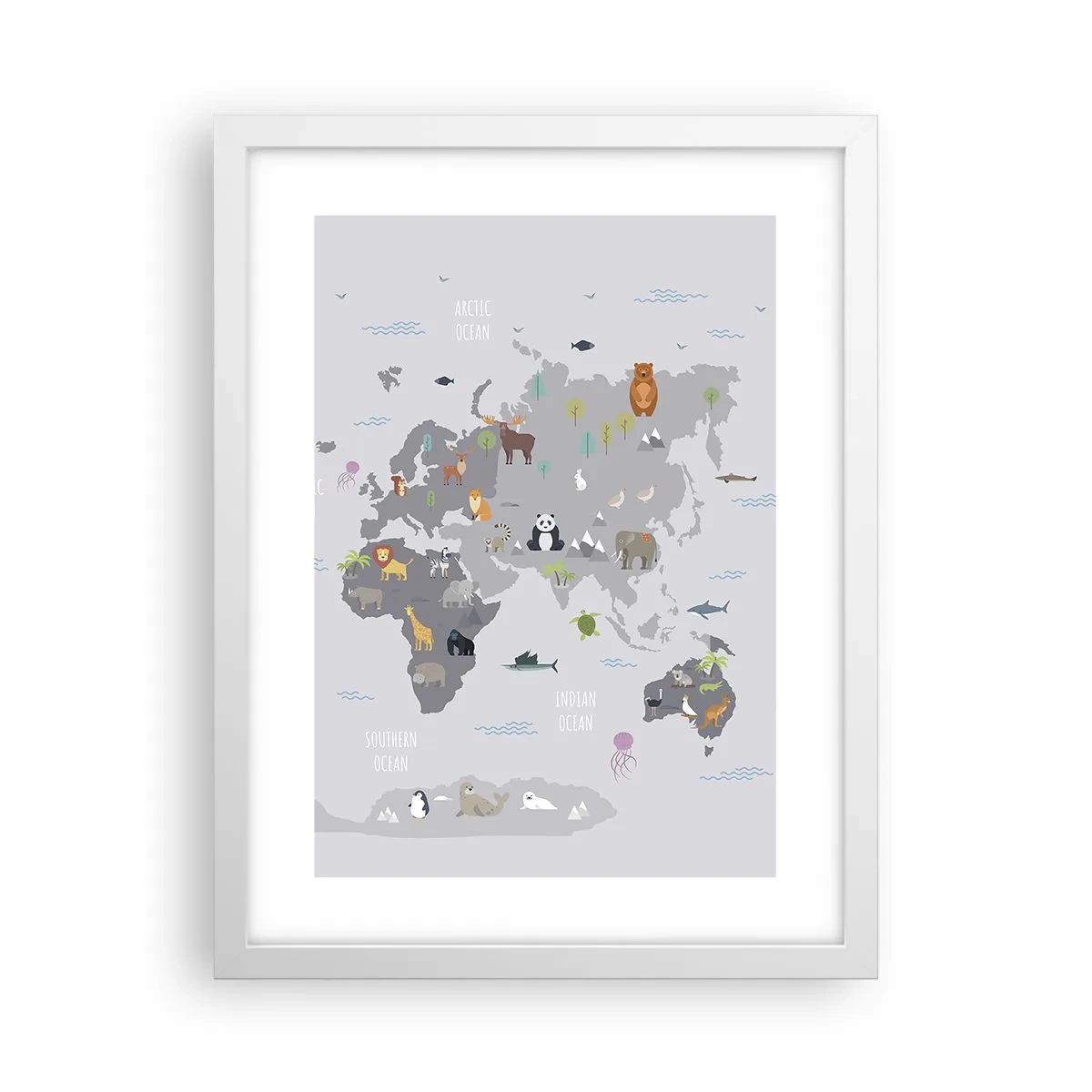 Plakat i hvid ramme - Fortæl mig, hvor du er fra... - 30x40 cm
