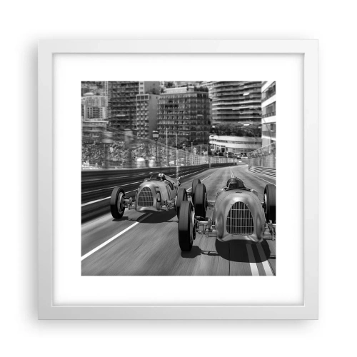 Plakat i hvid ramme - Der var engang i Monte Carlo - 30x30 cm