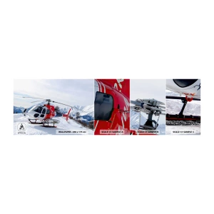 Fototapet Prøve Standard Eco - Altid klar - Helikopter, Landskab, Alperne - 100x30 cm