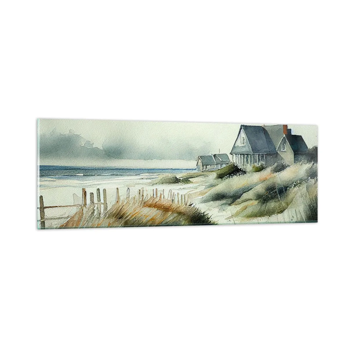 Billede på glas - Væk fra trængsel og travlhed - 90x30 cm