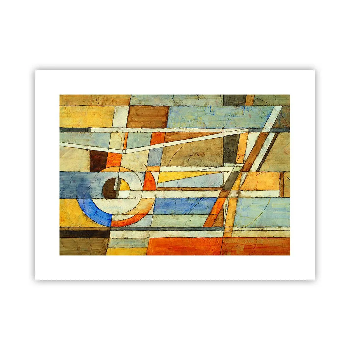 Plakat - Kubisme på en byggeplads - 40x30 cm
