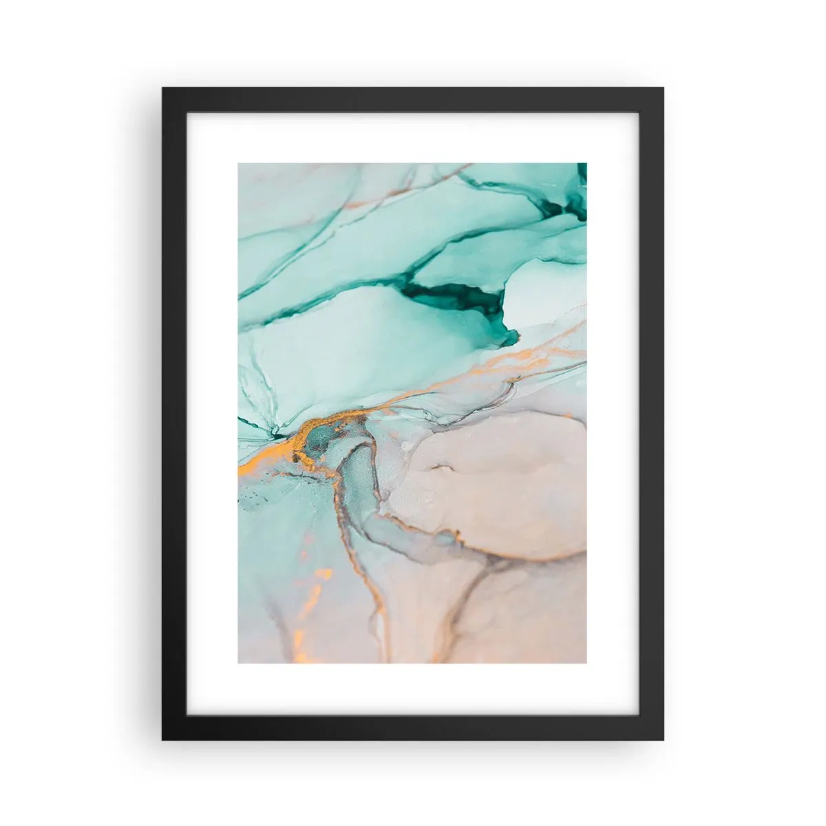 Plakat i sort ramme - Dans af former og farver - 30x40 cm