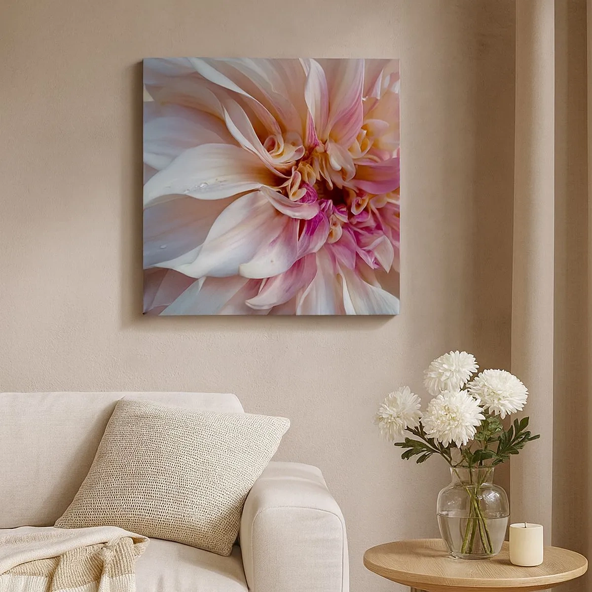 Lærredstryk - Billede på lærred - Blomstrende friskhed - 30x30 cm