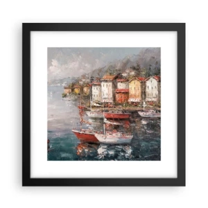 Plakat i sort ramme - Romantisk paradis - 30x30 cm