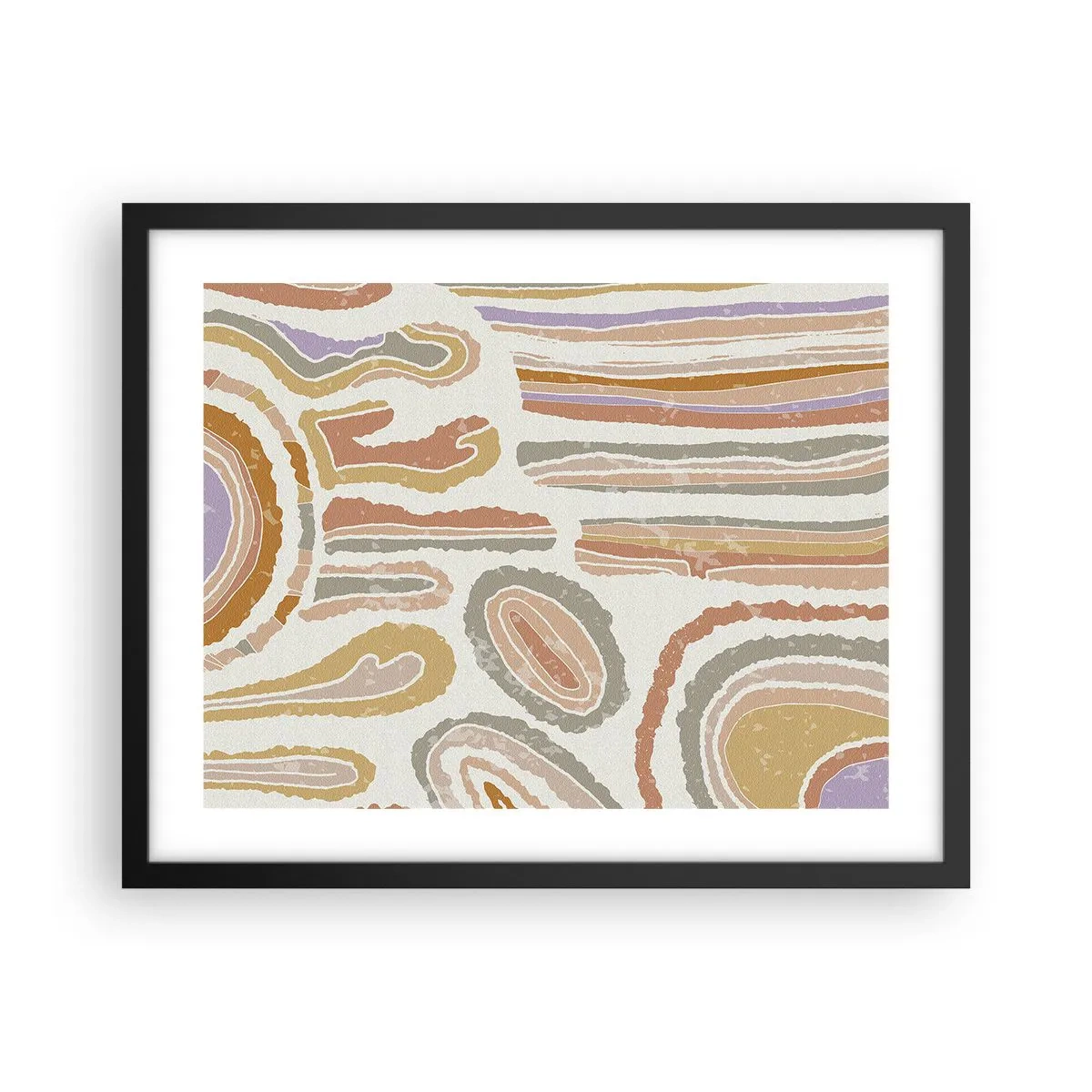 Plakat i sort ramme - Farverige tværsnit - 50x40 cm