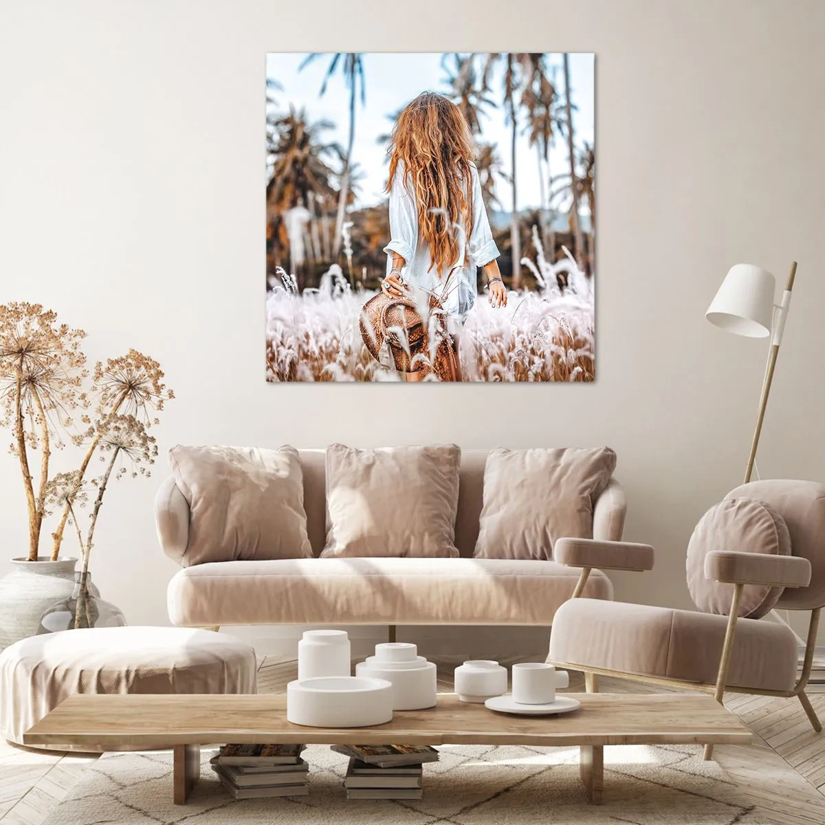 Lærredstryk - Billede på lærred - Født af græsdun - 60x60 cm