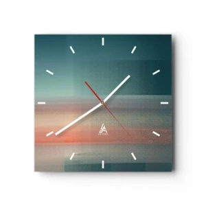 Vægur, Uret - Abstraktion: bølger af lys - 40x40 cm
