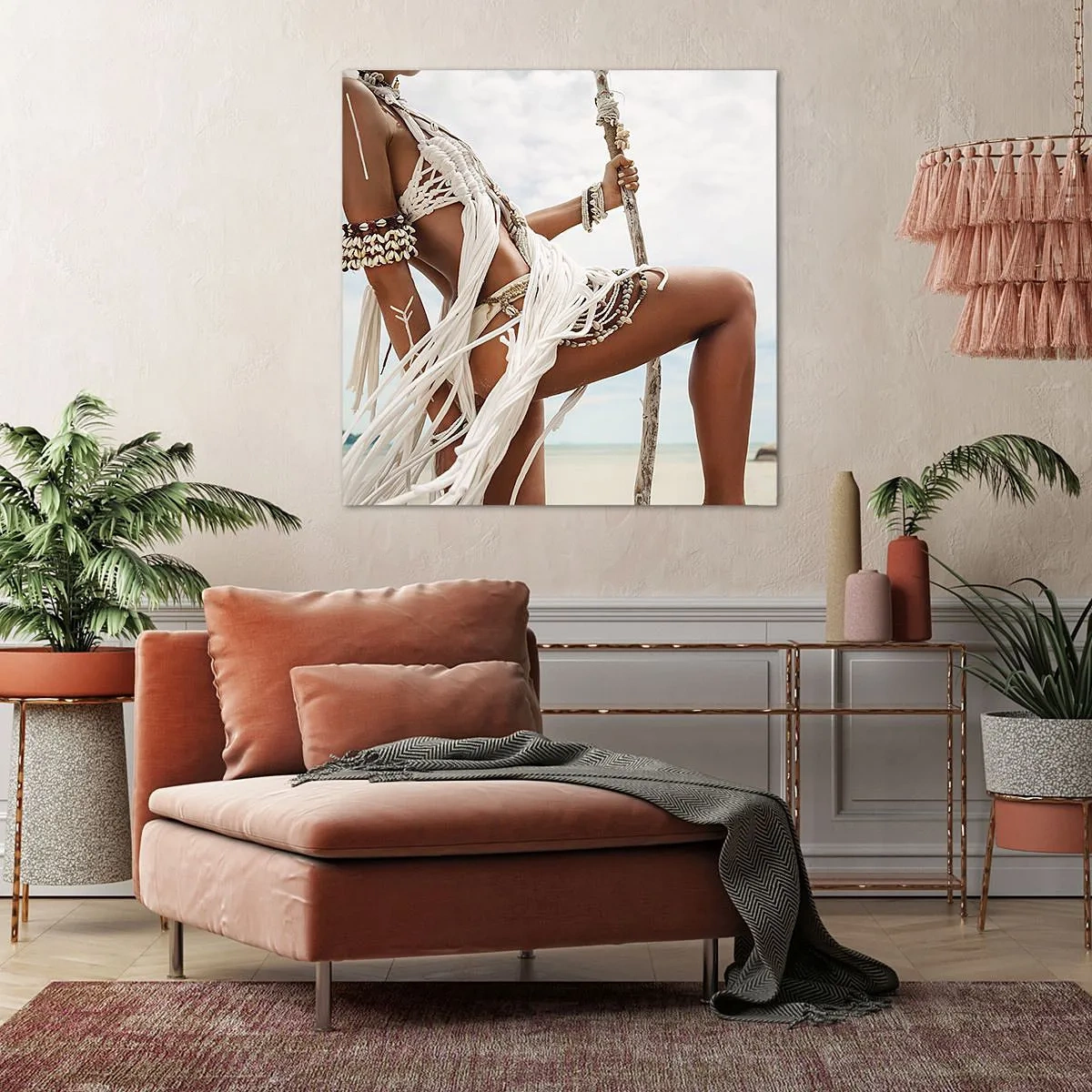 Lærredstryk - Billede på lærred - Præstinde af solen - 30x30 cm