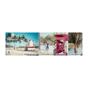 Prøve Fototapet Premium Canvas - En smuk dag foran dig - Landskab, Strand, Florida - 100x30 cm