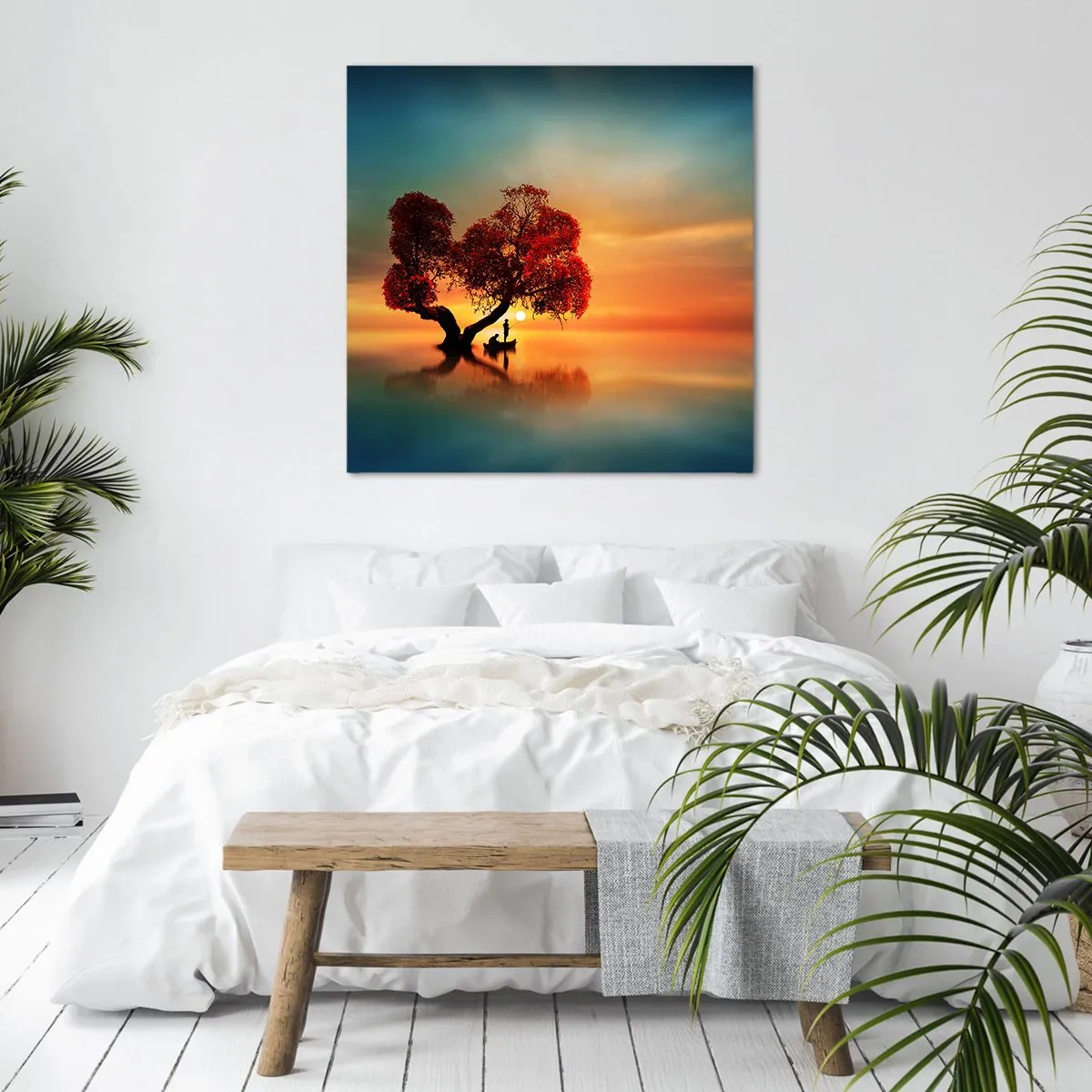 Lærredstryk - Billede på lærred - Fjern og tavs verdensløshed - 50x50 cm