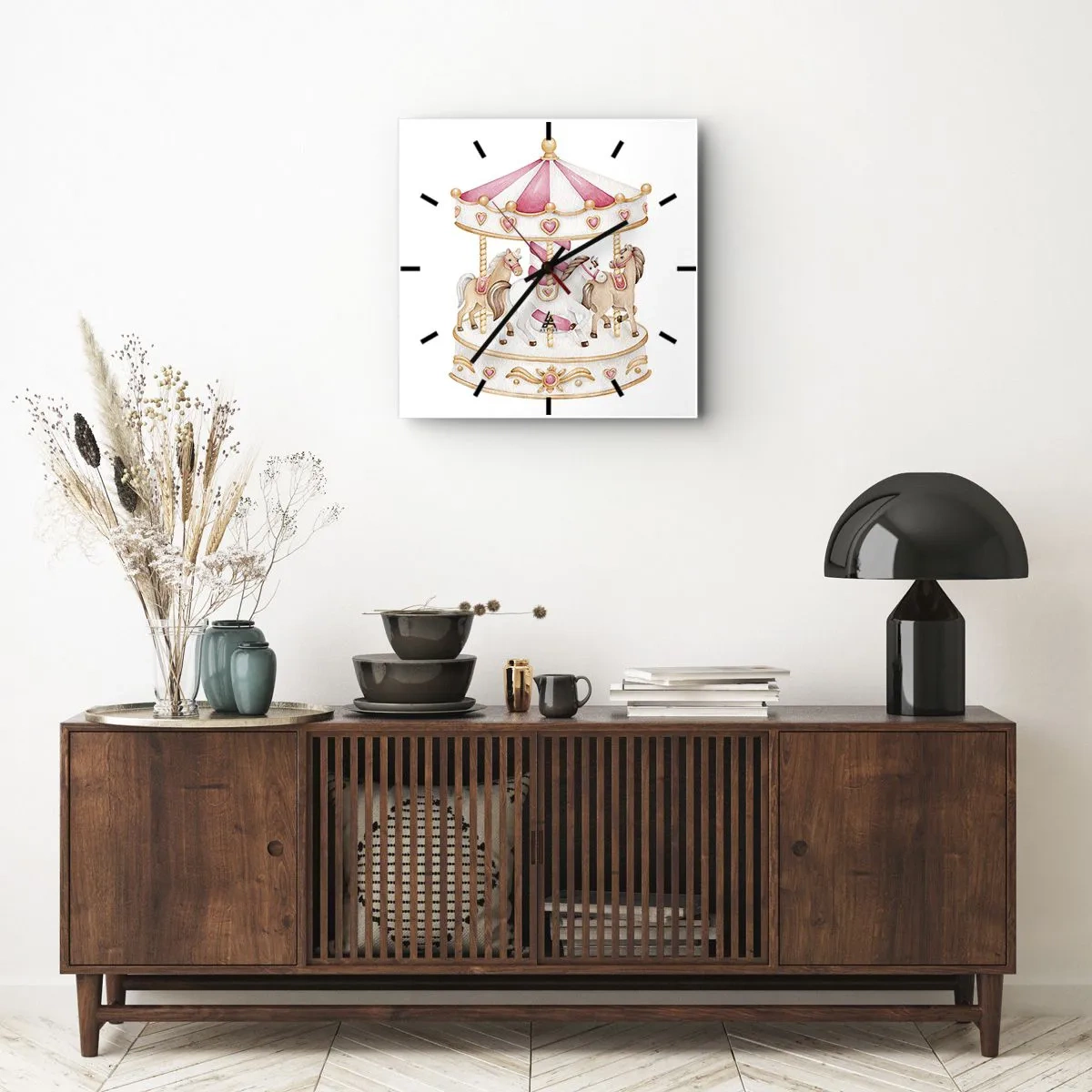 Vægur, Uret - Barndommens søde verden - 30x30 cm