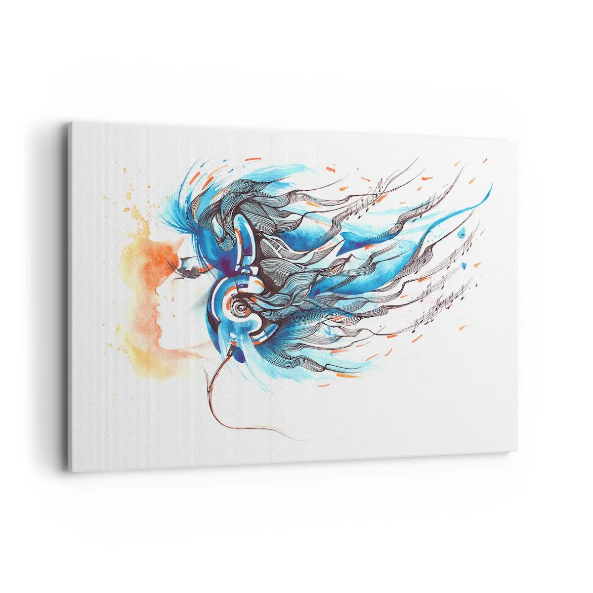 Lærredstryk - Billede på lærred - Lad musikken spille - 120x80 cm