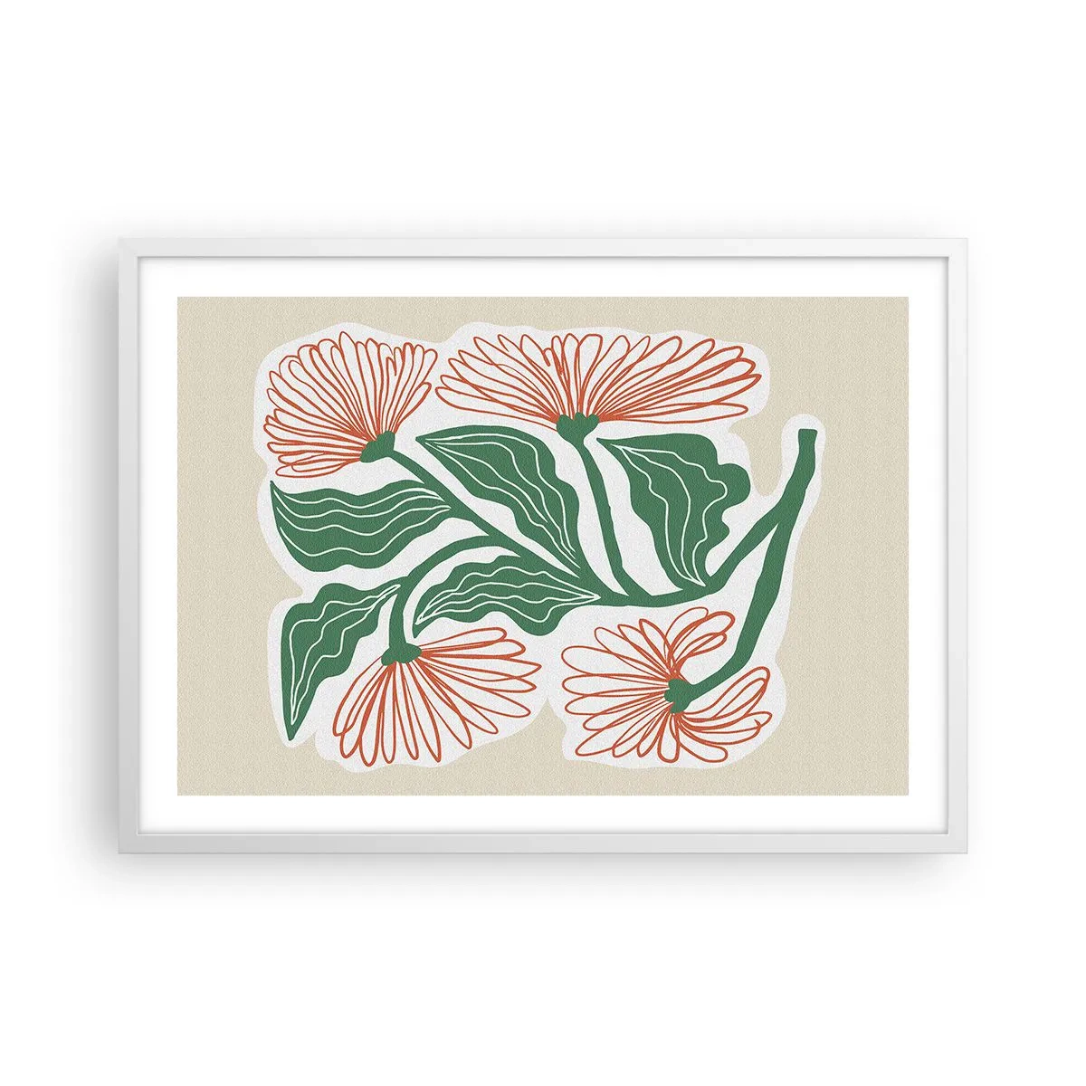 Plakat i hvid ramme - Folkeligt og moderne - 70x50 cm