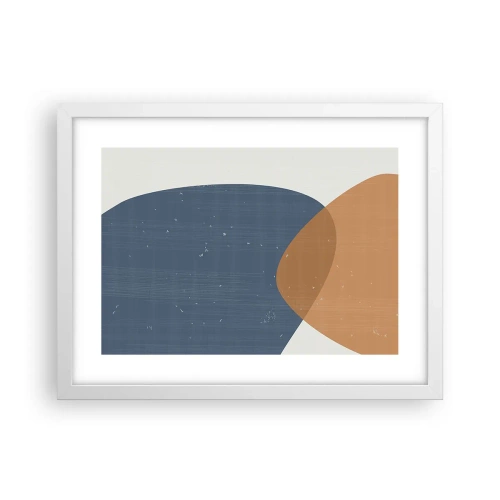 Plakat i hvid ramme - Ovaler og påvirkninger - 40x30 cm