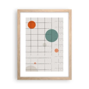 Plakat i ramme af lyst egetræ - Fanget i en fælde. Os eller dem? - 30x40 cm