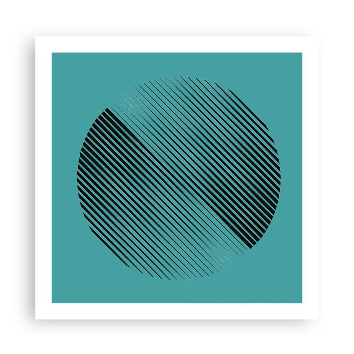 Plakat - Cirklen - en geometrisk variation - 60x60 cm