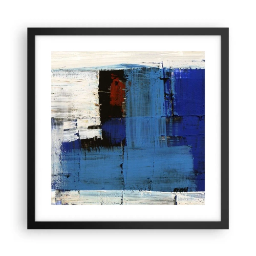 Plakat i sort ramme - Det blås hemmelighed - 40x40 cm