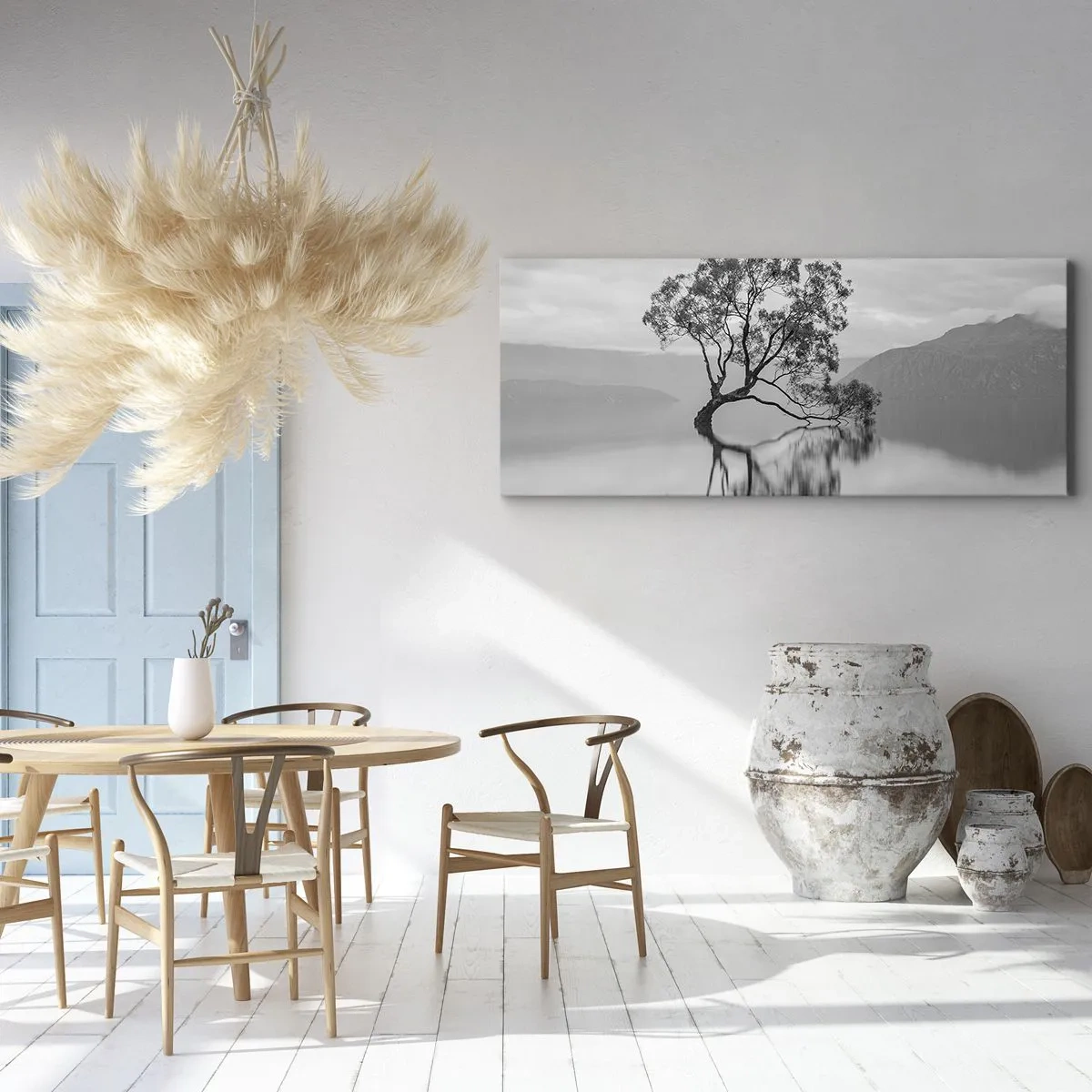 Lærredstryk - Billede på lærred - Der findes et land - 140x50 cm