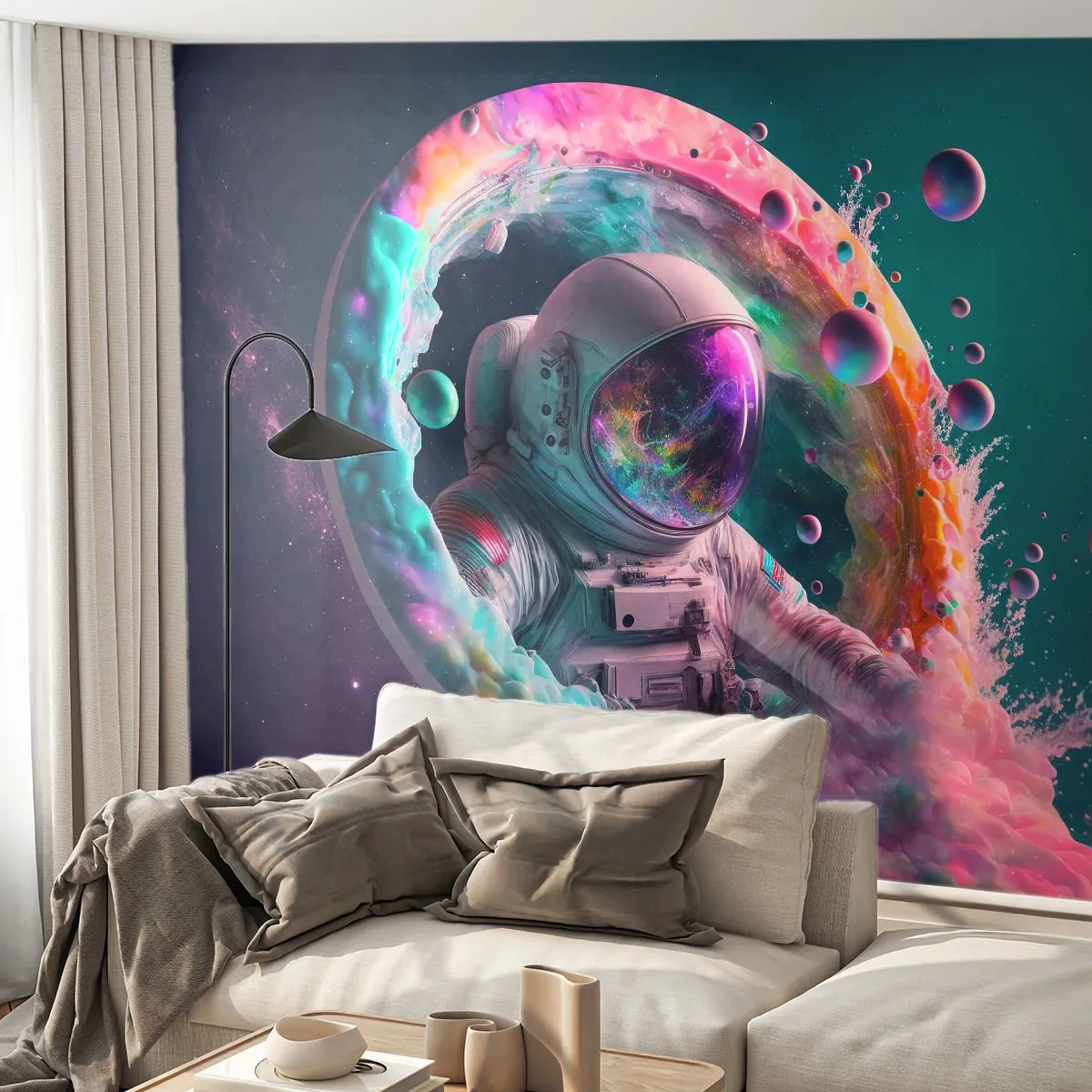 Fototapet Standard Eco - Stjerneport - Astronaut, Galaxy, Futuristisk - 350x256 cm