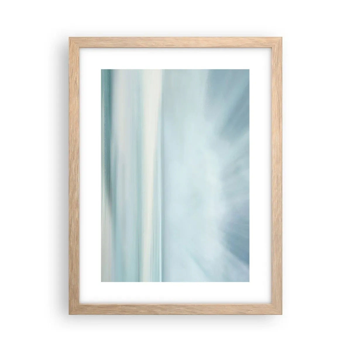 Plakat i ramme af lyst egetræ - Fred hele vejen til horisonten - 30x40 cm