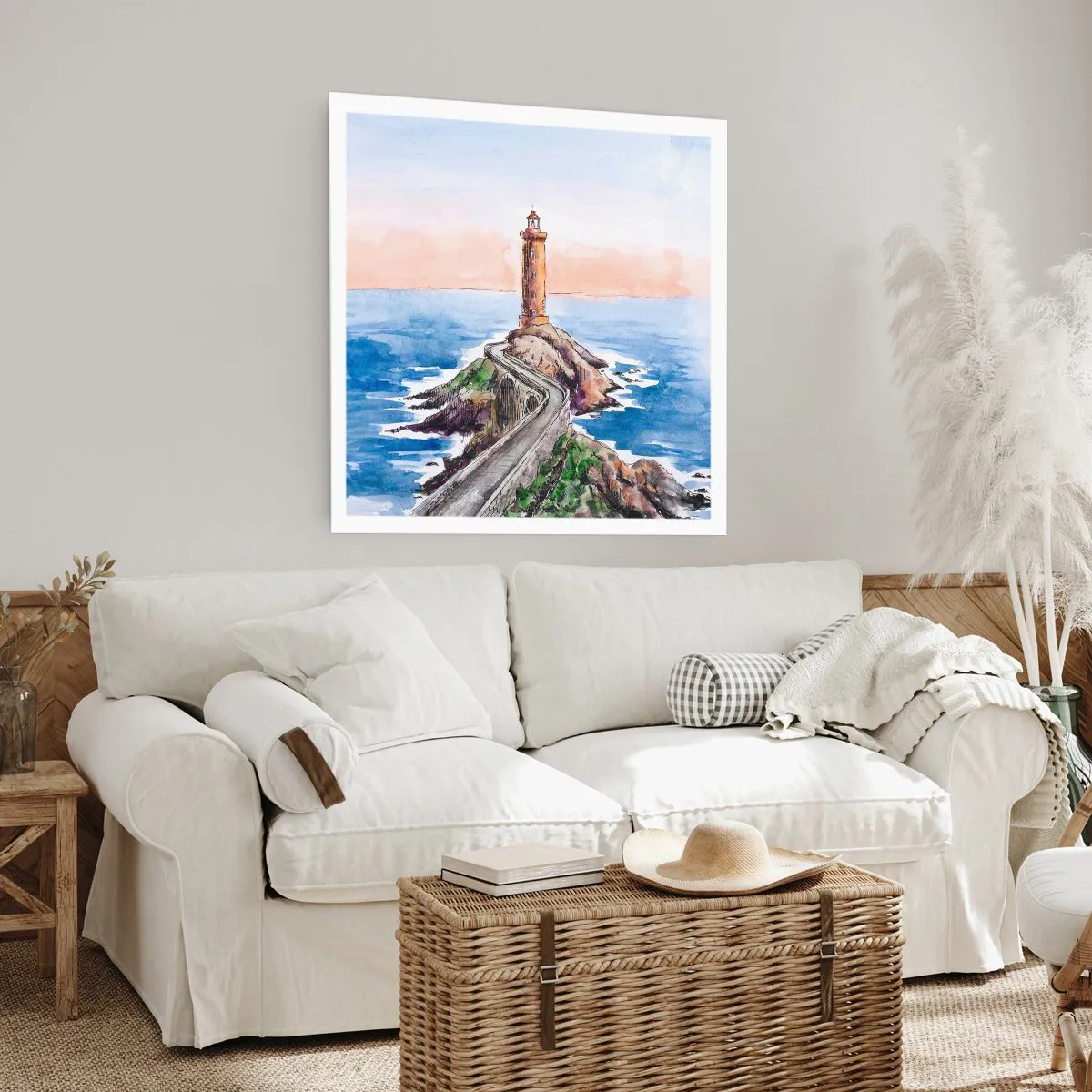 Plakat - Med front mod havet - 60x60 cm