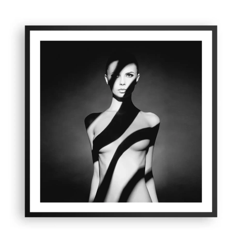 Plakat i sort ramme - I blænding og skygge - 60x60 cm