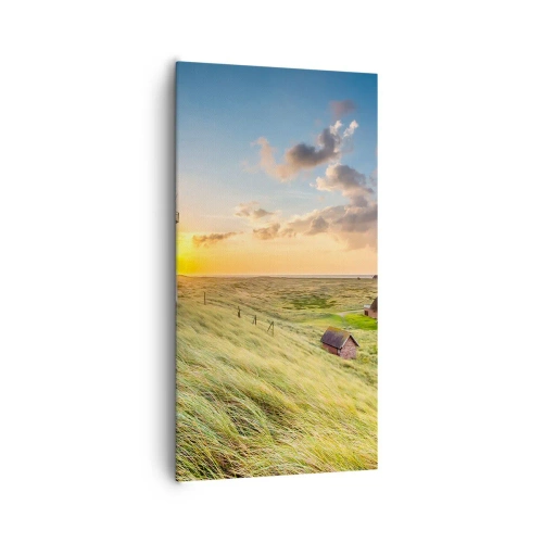 Lærredstryk - Billede på lærred - Mellem bølgerne - 65x120 cm