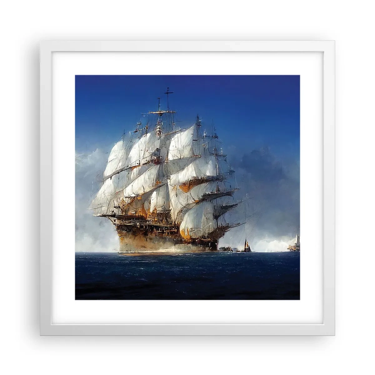 Plakat i hvid ramme - Den store herlighed! - 40x40 cm