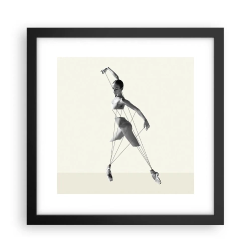 Plakat i sort ramme - I verdens teater - 30x30 cm