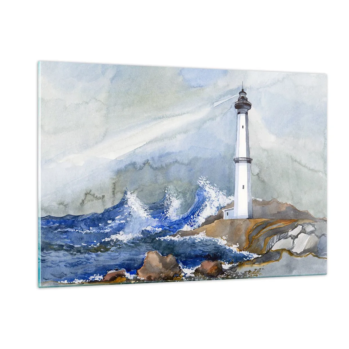 Billede på glas - Mod mørket og stormen - 120x80 cm