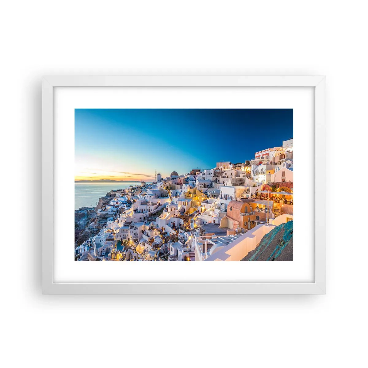 Plakat i hvid ramme - Essensen af græskhed - 40x30 cm