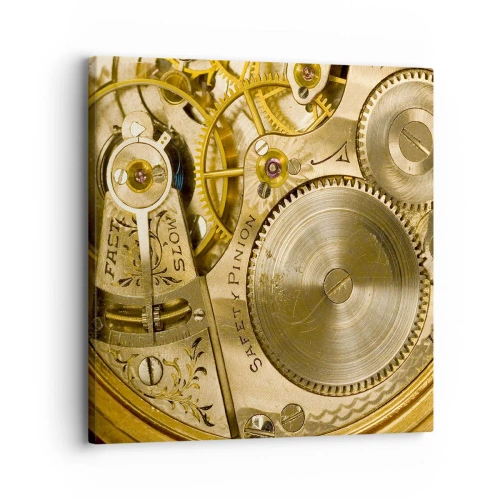 Lærredstryk - Billede på lærred - Følg med tiden - 30x30 cm