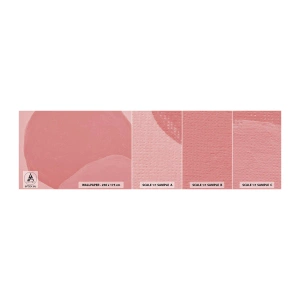 Prøve Fototapet Selvklæbende Deluxe Sticker - Organisk komposition i pink - Pastel, Former, Minimalistisk - 100x30 cm