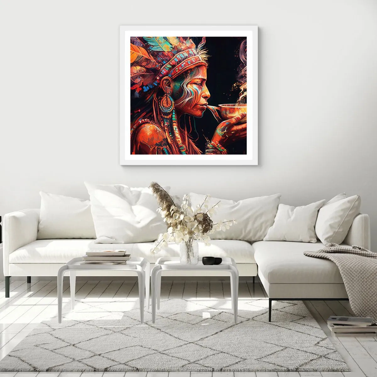 Plakat i hvid ramme - Et magisk ritual - 40x40 cm
