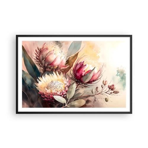 Plakat i sort ramme - I profil og en face - 91x61 cm