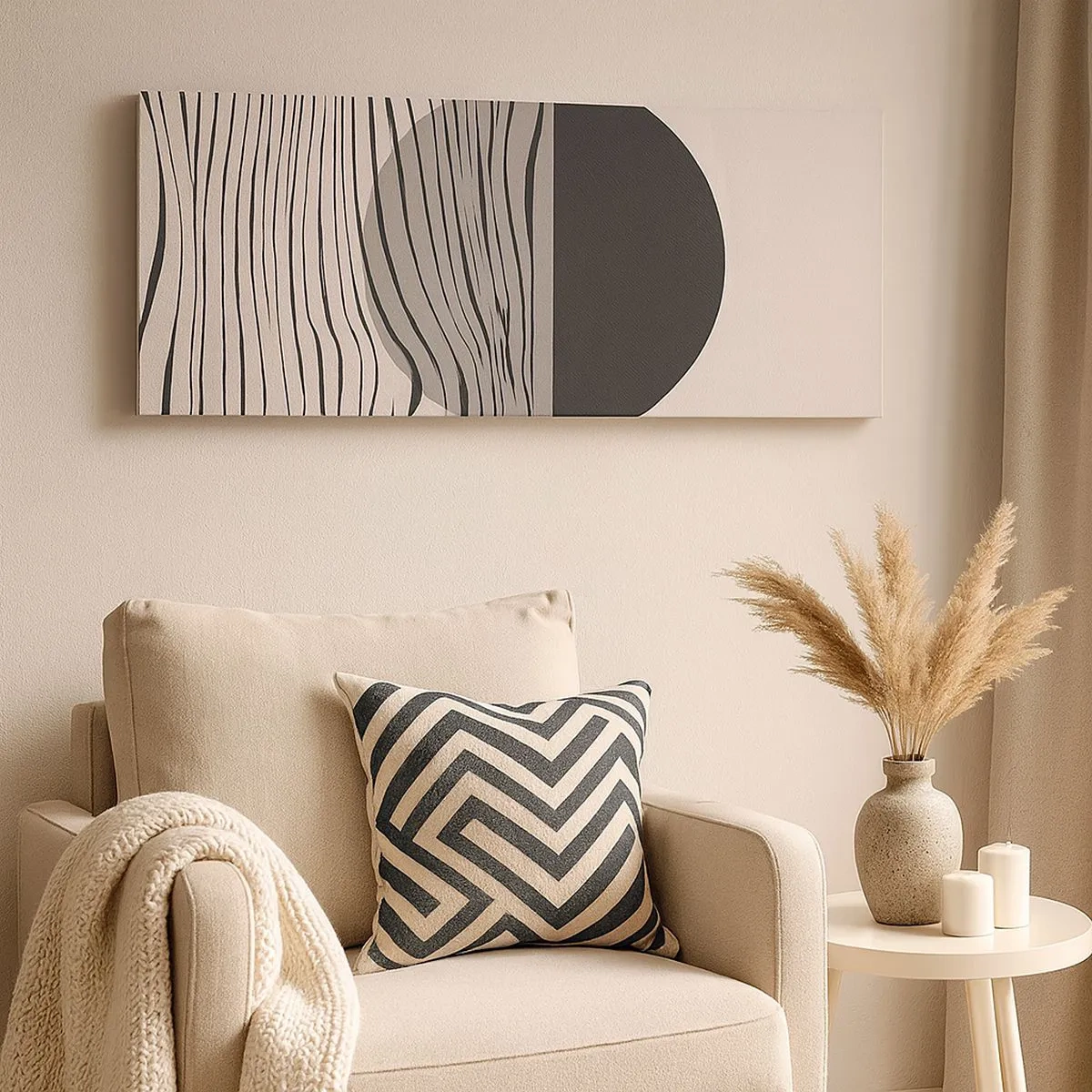 Lærredstryk - Billede på lærred - Halvkomposition - 100x40 cm