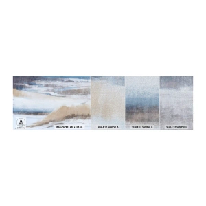 Prøve Fototapet Premium Canvas - Vinterkomposition - Vinter, Stykke, Pastel - 100x30 cm