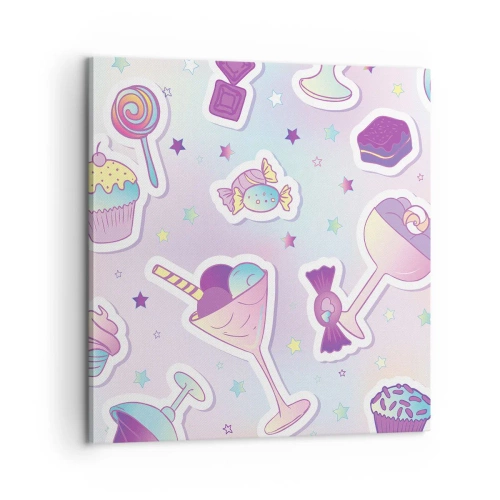 Lærredstryk - Billede på lærred - At have en fødselsdag hver dag - 60x60 cm