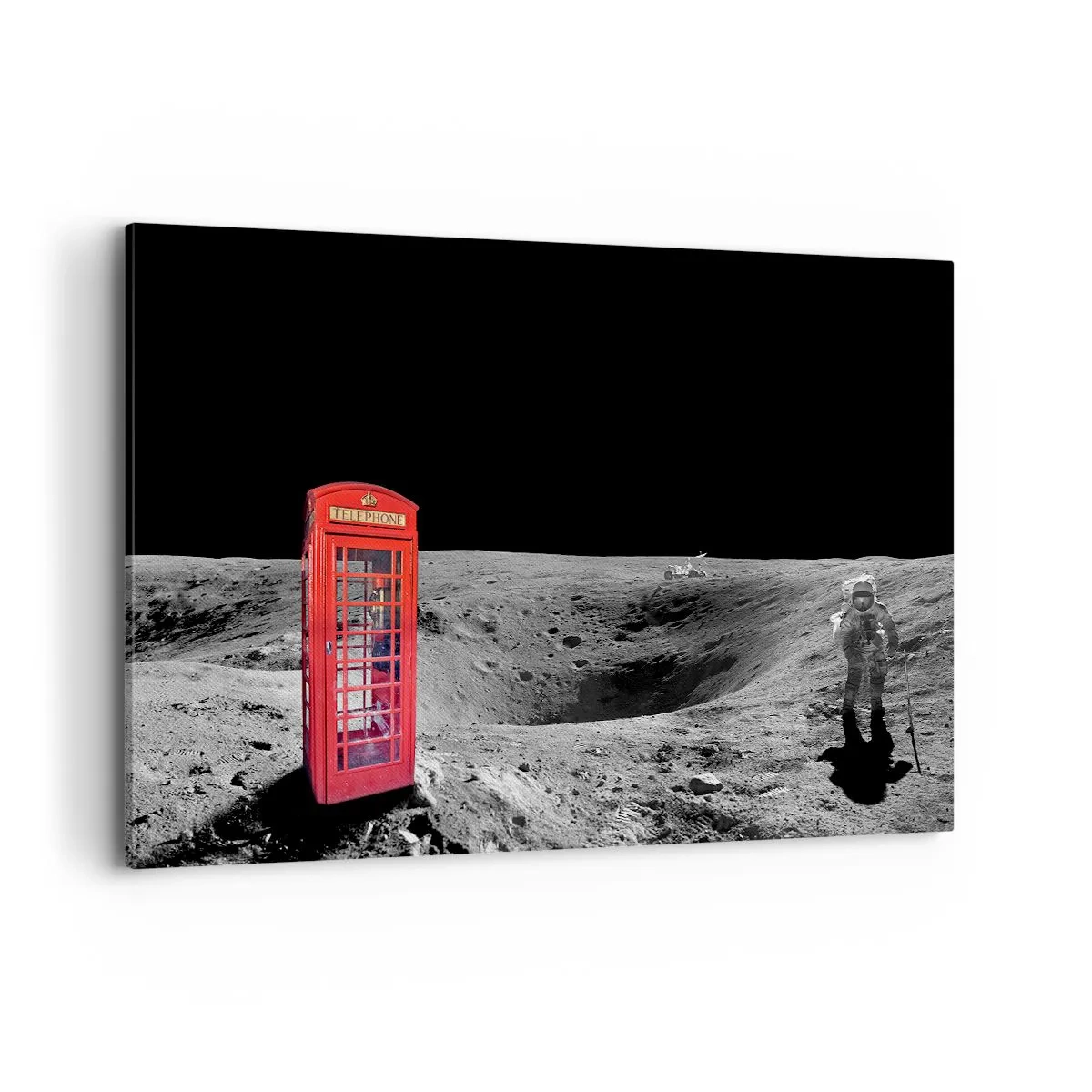 Lærredstryk - Billede på lærred - Kosmisk vittighed - 120x80 cm