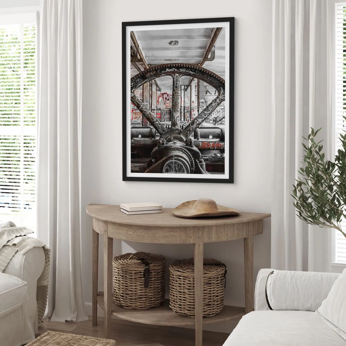 Plakat i sort ramme - Fabrikkens hemmelige liv - 40x50 cm