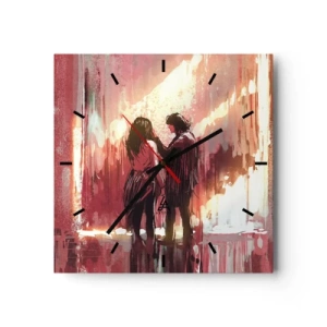 Vægur, Uret - Kærlighedens evige skuespil - 30x30 cm
