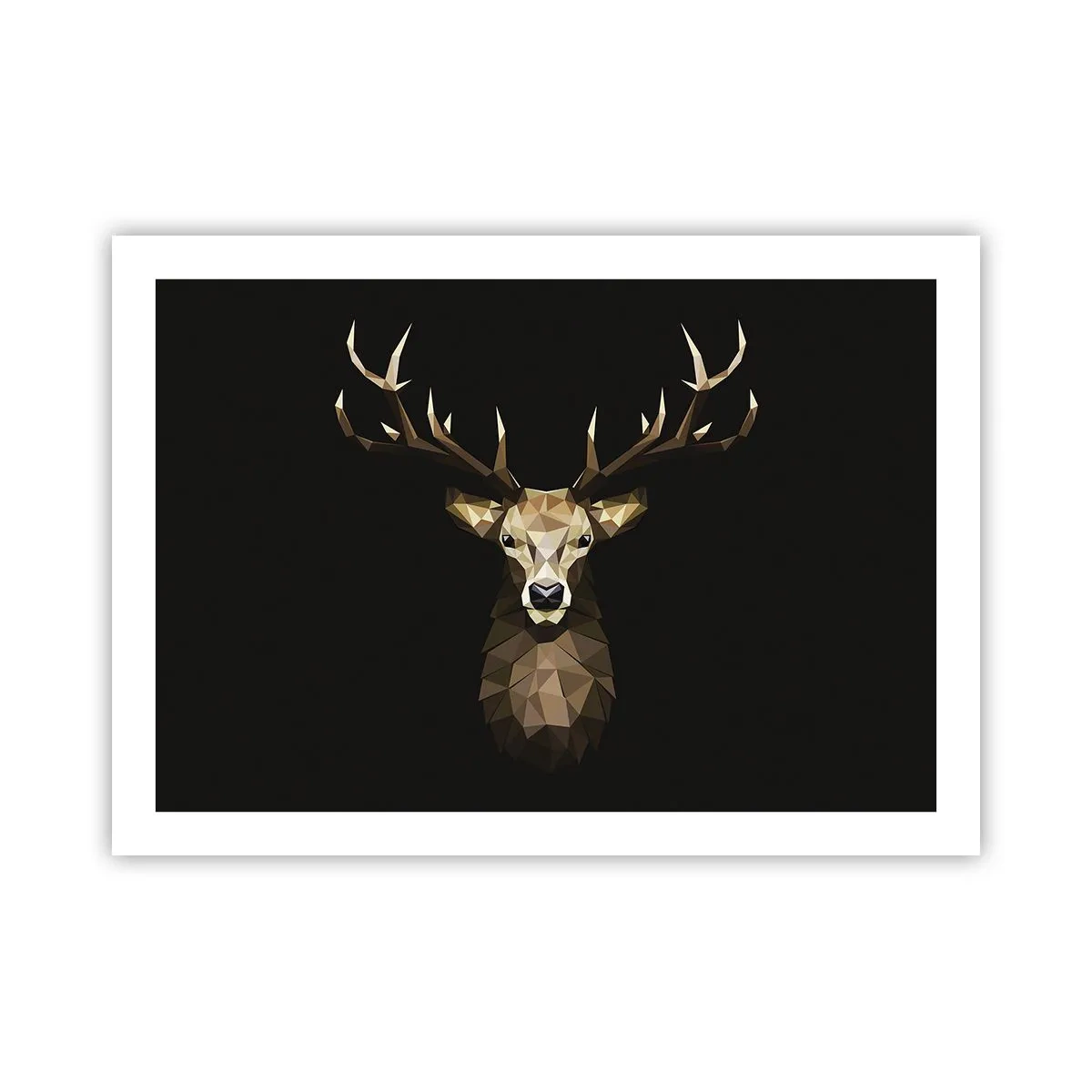 Plakat - Kubistisk hjort - 70x50 cm