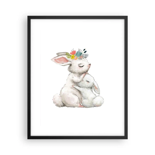 Plakat i sort ramme - Der er intet sted som hos mor - 40x50 cm